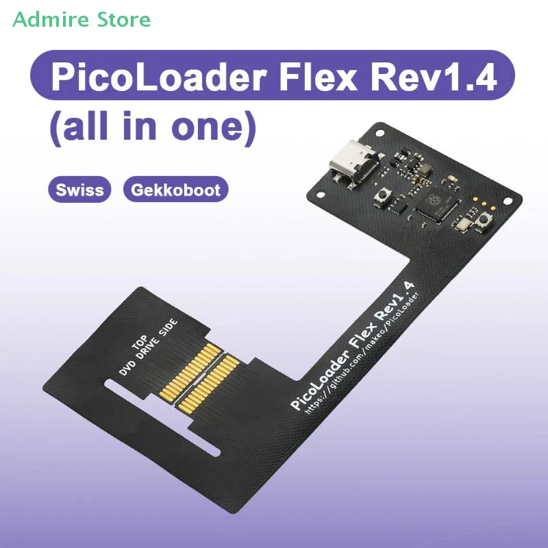 

1 комплект аксессуаров для игровой консоли GameCube, гибкий кабель PicoLoader, дизайн без пайки, совместимый с SD2SP2 GC2SD SDGecko