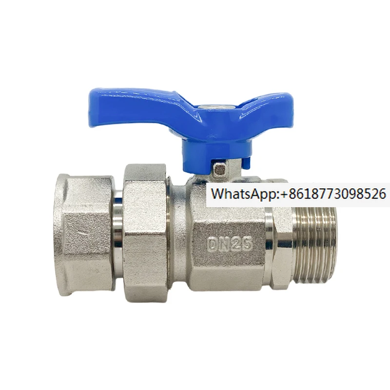 Thickened all copper union ball valve, 1-inch inner and outer wire valve, DN25 water valve switch, gas direct water pipe