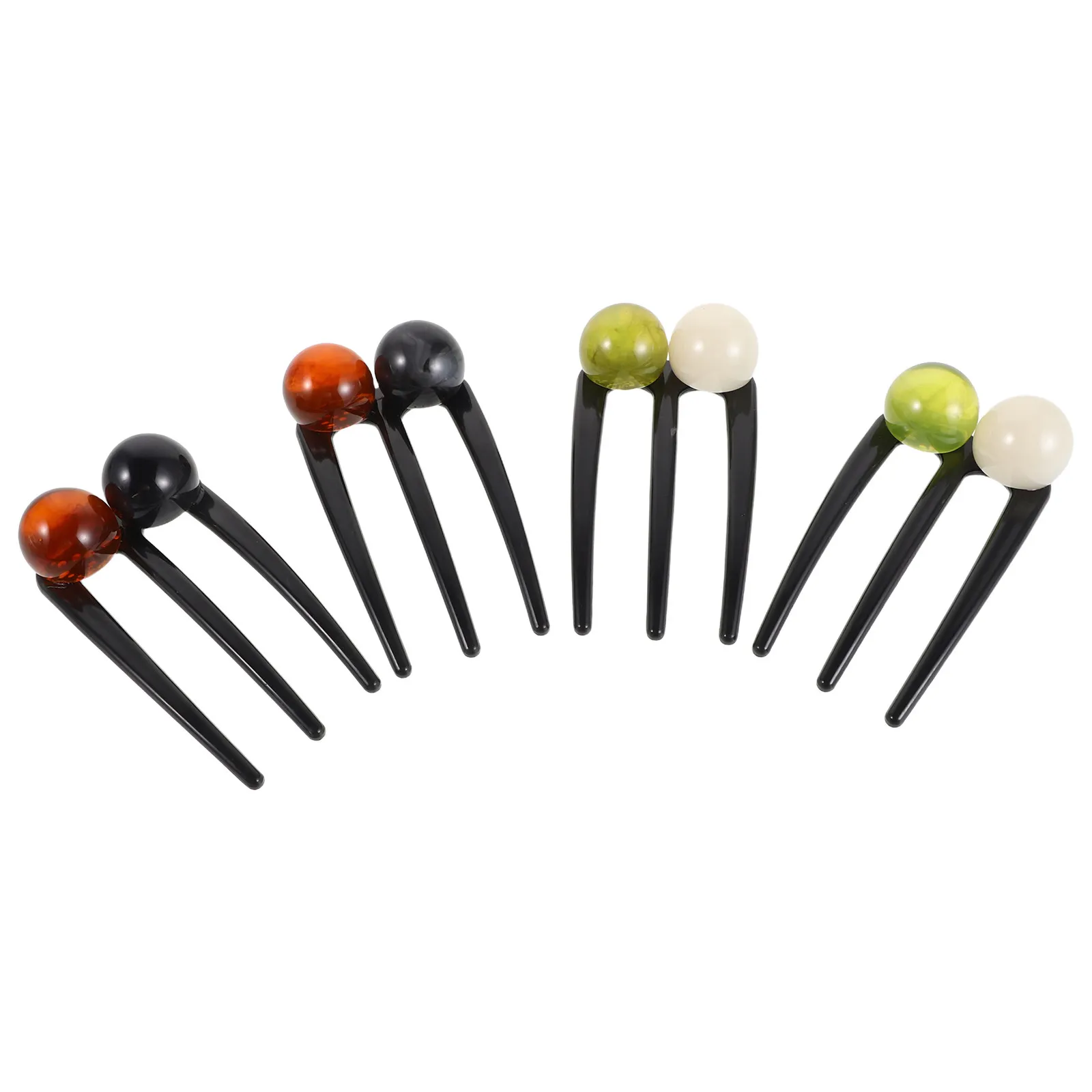 

4Pcs Elegant Hair Bun Pins Chinese Style U-Shaped Hair Fork Clips for Updos Hairstyle Tools Bun Maker Accessories Women