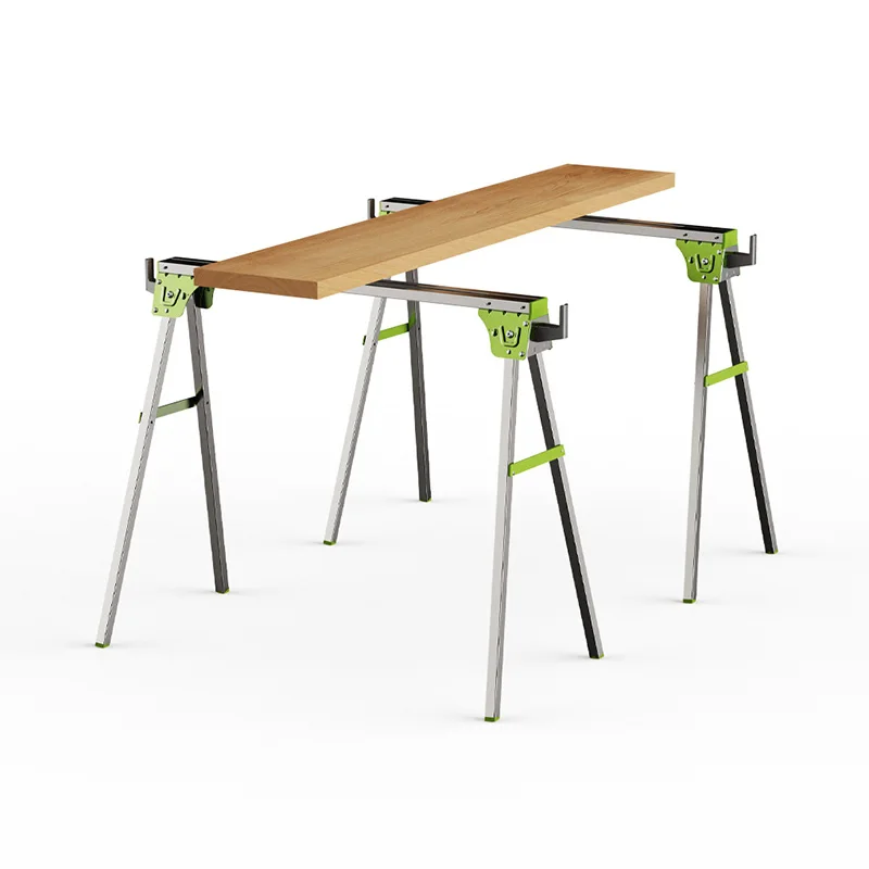 Foldable Work Platform Metal Saw Frame Sawhorse Load-bearing Iron Portable Workbench NH-SH003