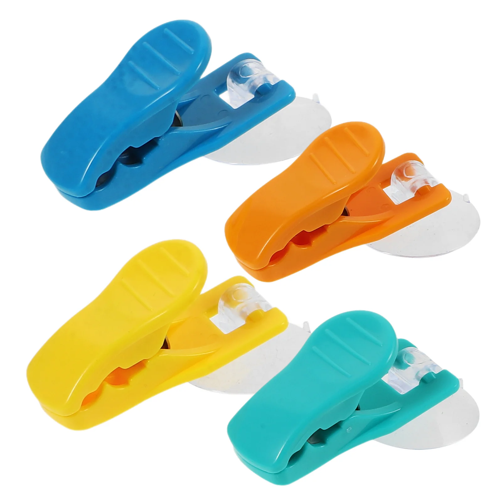 

4Pcs Towel Suction Cup Clamps Strong Reusable Clips for Bathroom Kitchen Hanging Towels Suction Cup Clips Towel Clamp Hangers