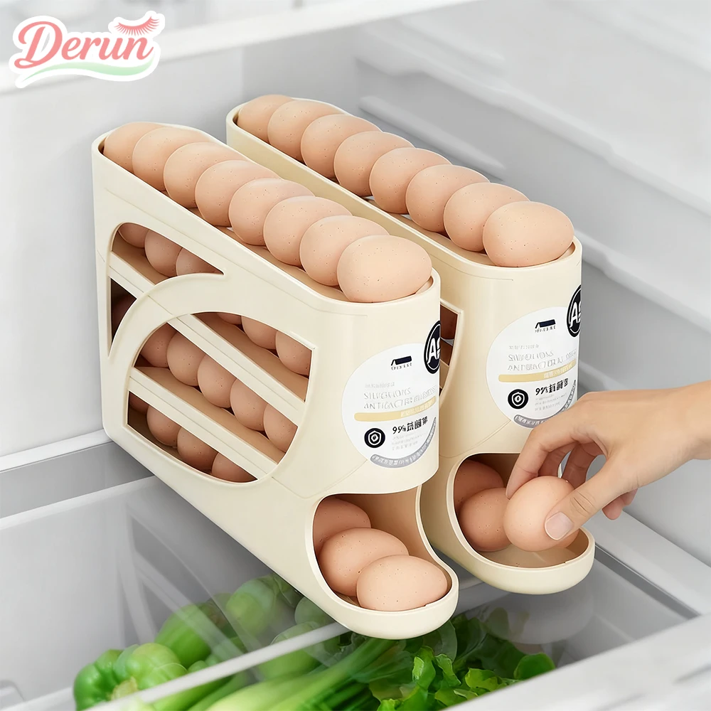 2-4-layer Rolling Slide Egg Storage Box Refrigerator Side Door Box Large Capacity Automatic Egg Rolling Machine