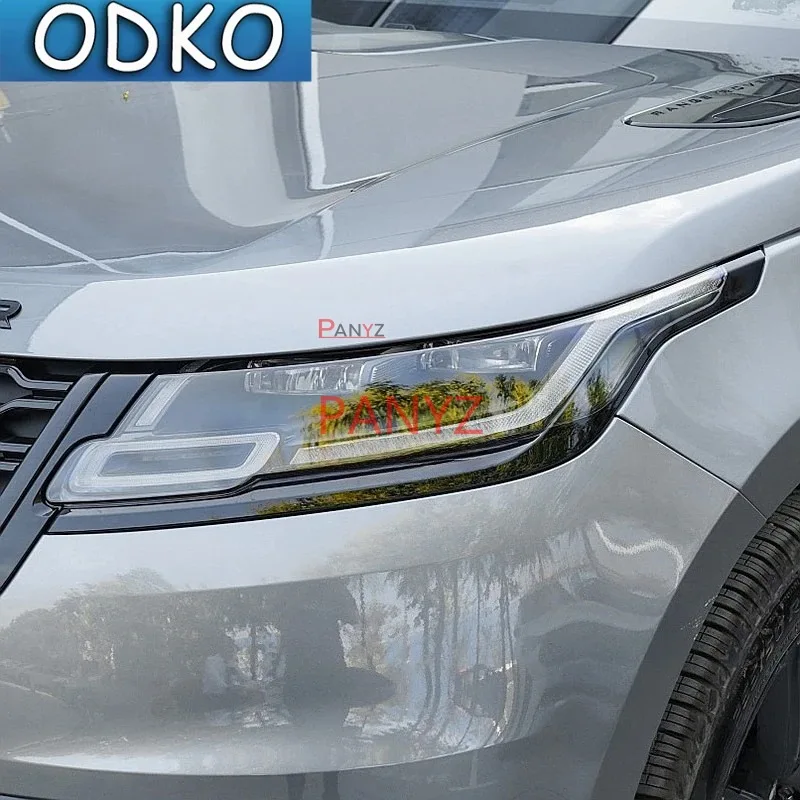 Car Headlight Tint Smoked Black Protective Film TPU Stickers For Range Rover Velar 2017-Present Accessories Anti-Scratch Repair