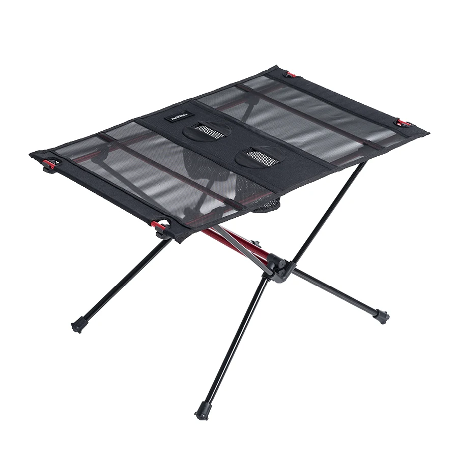Naturehike Ultraleichter Klapptisch, tragbarer Campingtisch mit Getränkehaltern, leichter Tisch für Garten, Reisen, Picknick, Angeln