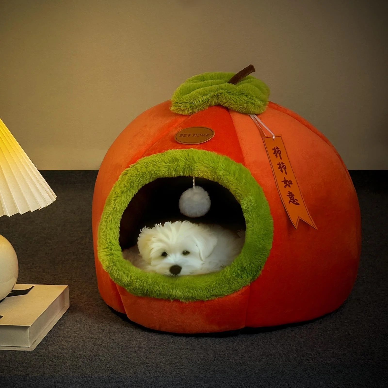 

Теплый плюшевый домик для кошек и собак: безопасный, моющийся, всесезонный (осень-зима), для дома и улицы