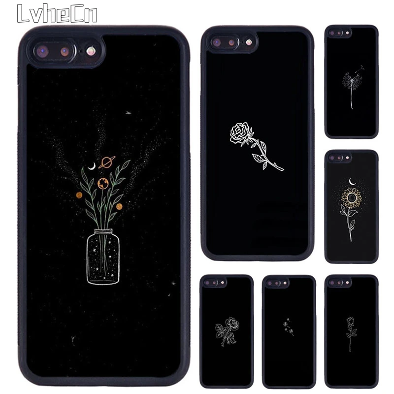 Minimal Aesthetics Flowers Phone Case For iPhone 14 15 16 13 12 Mini Max Cover For Apple 11 Pro Max 6S 8 7 Plus SE2020 shell