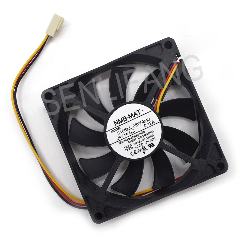 

For NMB-MAT 3106KL-05W-B40 C04 DC 24V 0.12A 3-Wire Cooling Fan