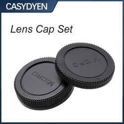 Rear Lens Body Cap Camera Cover Set For Panasonic Lumix Micro Four Thirds (M3/4) Panasonic GX/GF