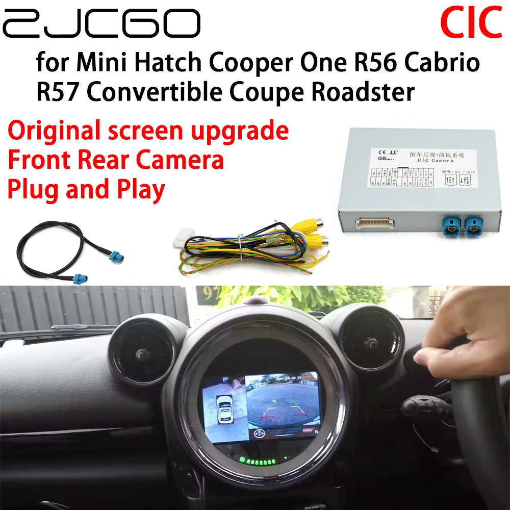 

ZJCGO Rear Front Reverse Camera Digital Decoder Interface Adapter CIC For Mini Hatch Cooper One R56 Cabrio R57 Coupe Roadster