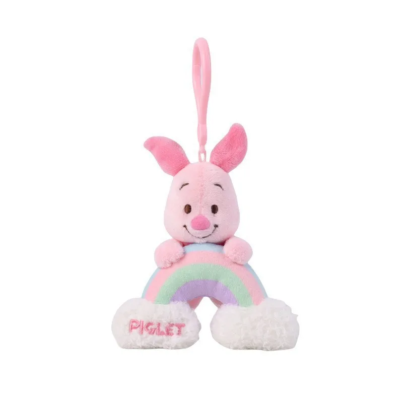 Cute strawberry Bear Winnie the Pooh Plush Toys Small Pendant Key Chains Stuffed Animals School Bag Hanging Gifts Kids Toys