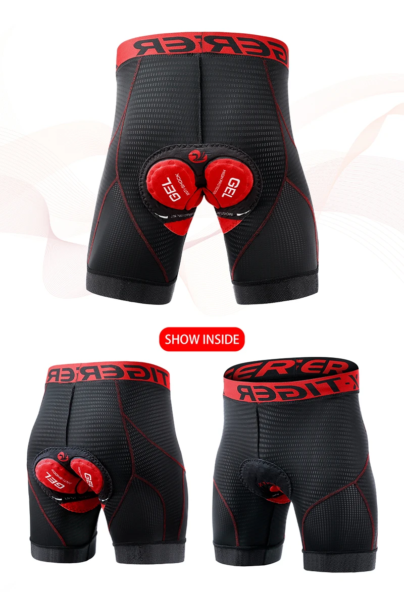 X-TIGER Herren-Radunterwäsche-Shorts, 5D-gepolstert, für Sport, Reiten, Fahrrad, Fahrrad, MTB, Liner-Shorts mit rutschfesten Beingriffen – Detail 17