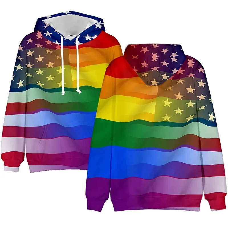 Lgbt Rainbow Love Is Love Printing felpe con cappuccio 3d Pullover felpa con cappuccio maschile Daily Casual felpa con cappuccio a maniche lunghe felpe con cappuccio