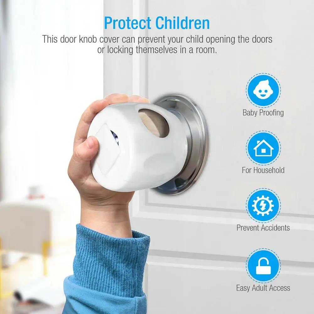 Reusable Baby Safe Protective Ball Shape Children Child Proof Handle Sleeve Home Accessory Door Knob Cover Safety Lock Cover