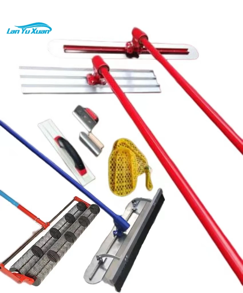 6PCS/SET Construction Tools/Concrete Trowels Set Concrete Roller Bull Float Magnesium Big Finish Trowel Float