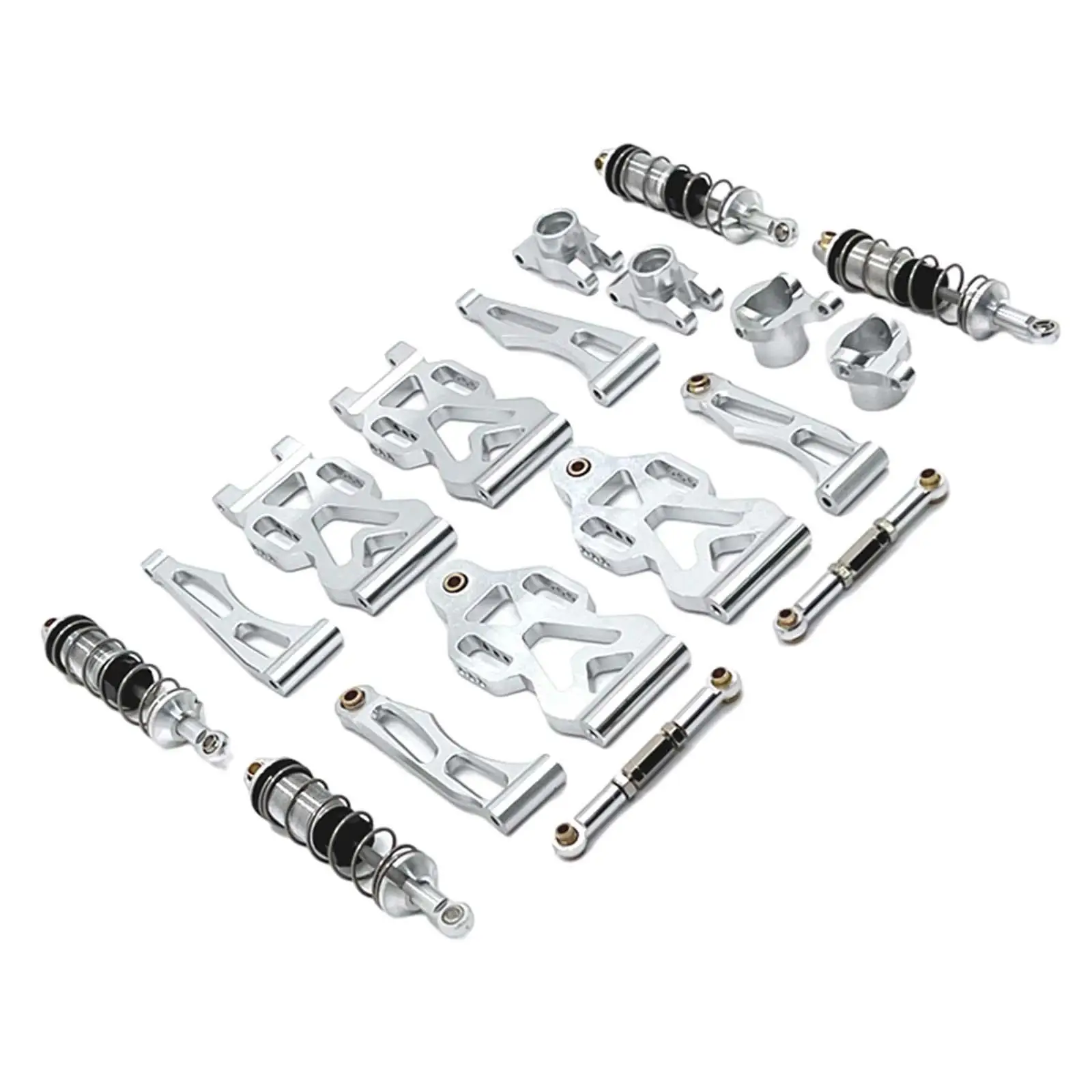 1:16 Scale RC Car Complete Set Front Steering Cup Upgrade Parts Front Lower Swing Arms for 16101 16106 Q130B Vehicles RC Car