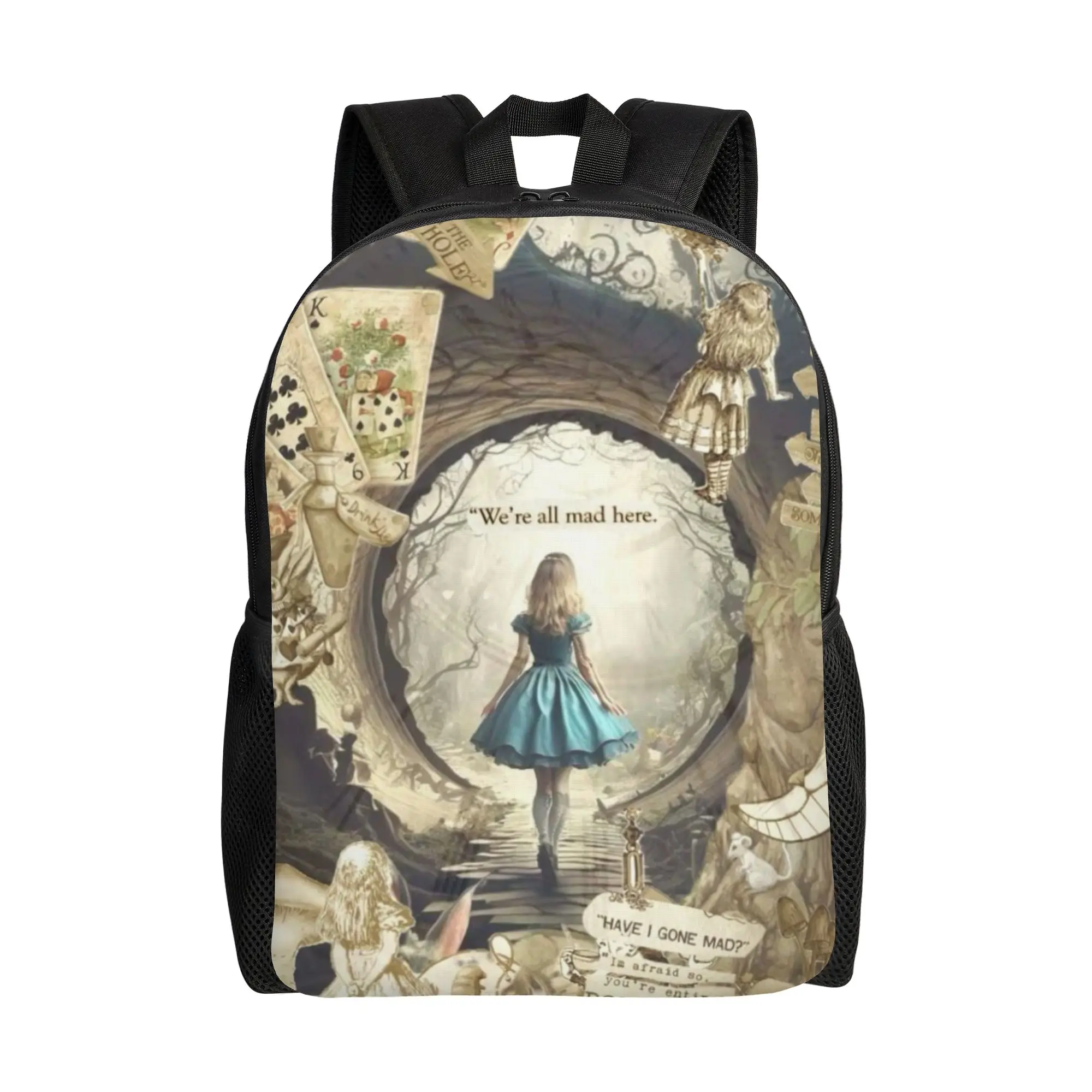 

1PC Backpack Disney fairy tale Daypack Alice in Wonderland Casual Outdoor Sturdy Shoulder Rucksack