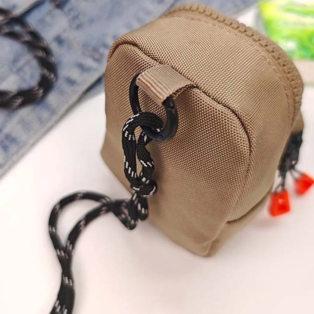 Square Hanging Neck Coin Purse Casual Anti-splash Water Oxford Cloth Mini Wallet Backpack Shaped Zipper Bag