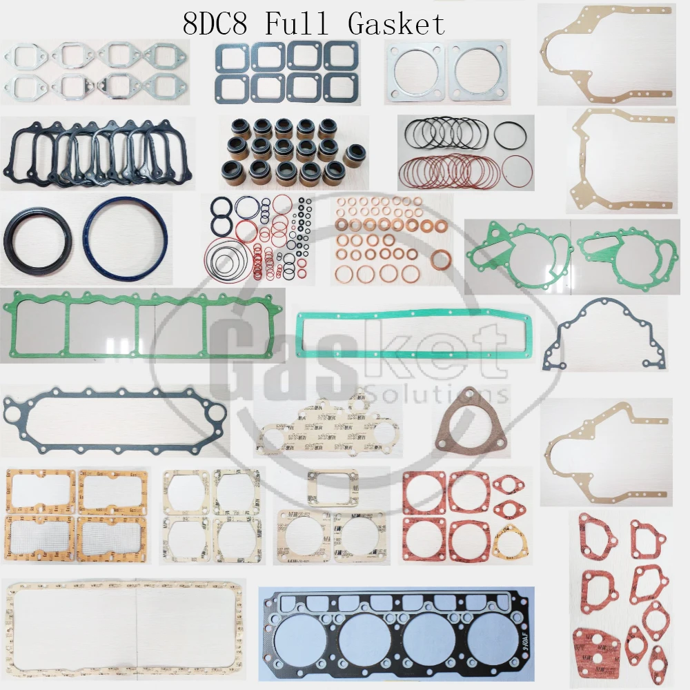 

8DC8 8DC8-2 Engine Full Gasket Kit Cylinder Head Fits Mitsubishi Excavator Loader Truck With Cylinder Head Gasket 31294-07010