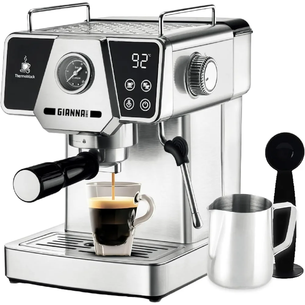 

Espresso Machine for Latte Single Serve Individual Personal Automatic Smart Coffee Maker with Milk Frother, 1.8LWater Tank