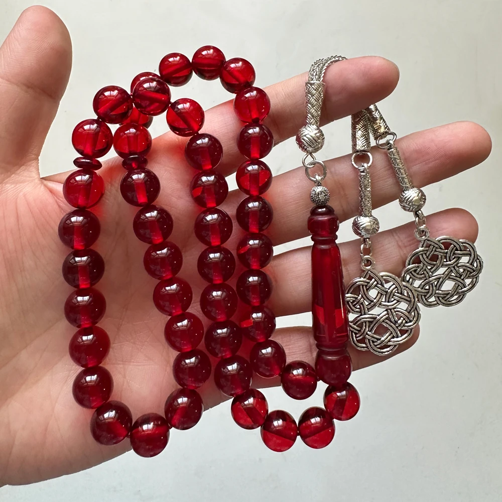 

Islam 2022 new design tassel rosary jewelry muslim pray beads lighter and darker red amber tesbih tasbeeh sibha misbaha