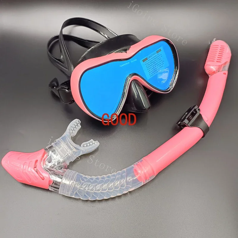 

New Style Mirrored Tempered Glass Lens Snorkelling Diving Mask High Quality Silicone Skirt Swimming Mask Gear Adult Man Women