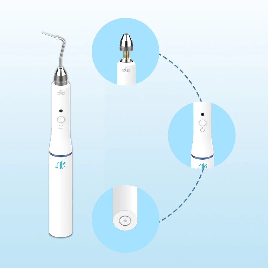 Dental Cordless Gutta Percha Obturation Pen System napełniania kanałami korzeniowymi + 2 końcówki 3 sekundy Szybkie ogrzewanie Dental Gutta-percha