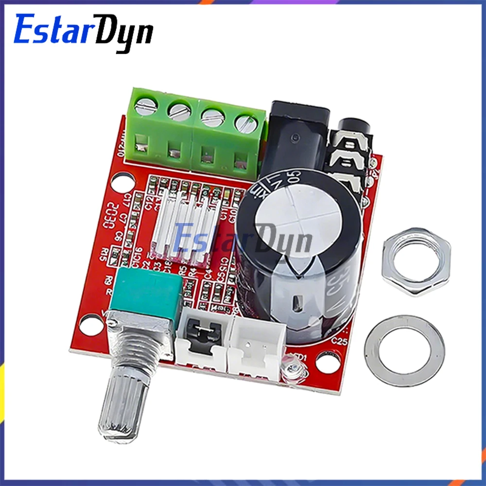 12V Mini Class D Verstärkerplatine PAM8610 2x7W RMS Stereo Power Audio Amp für Car Home PC Lautsprecher