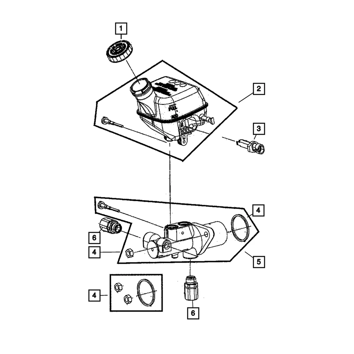 Крышка Резервуара главного тормозного цилиндра для Jeep GRAND CHEROKEE для Dodge Grand Caravan Chrysler Town & Country 5014518AA