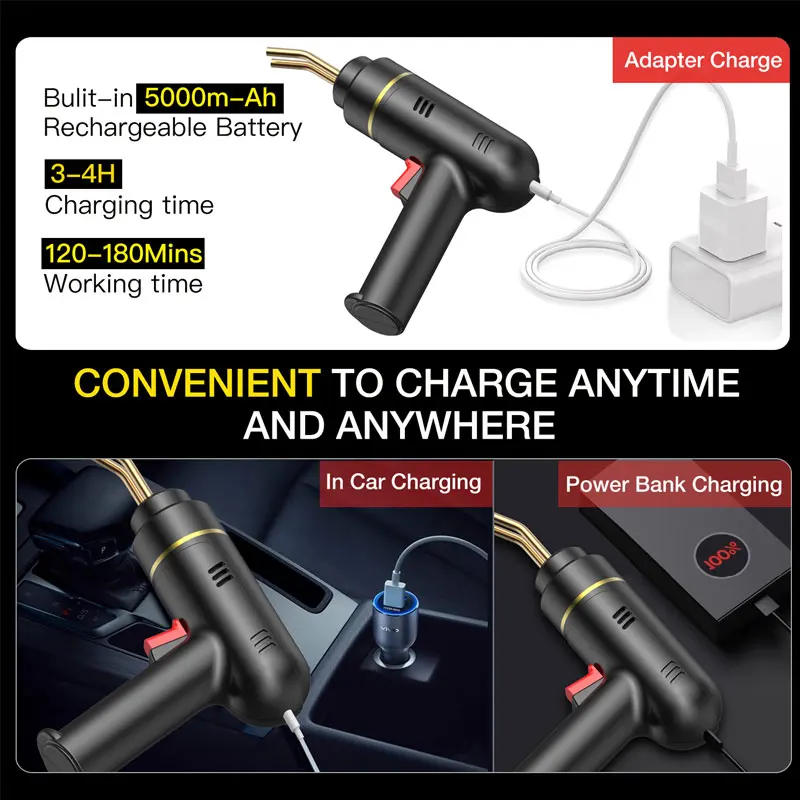 200W Cordless Plastic Welder Gun Kit 200/1000pcs Welding Nail USB Charge Portable For Repair Car Bumper Most Plastic Crack