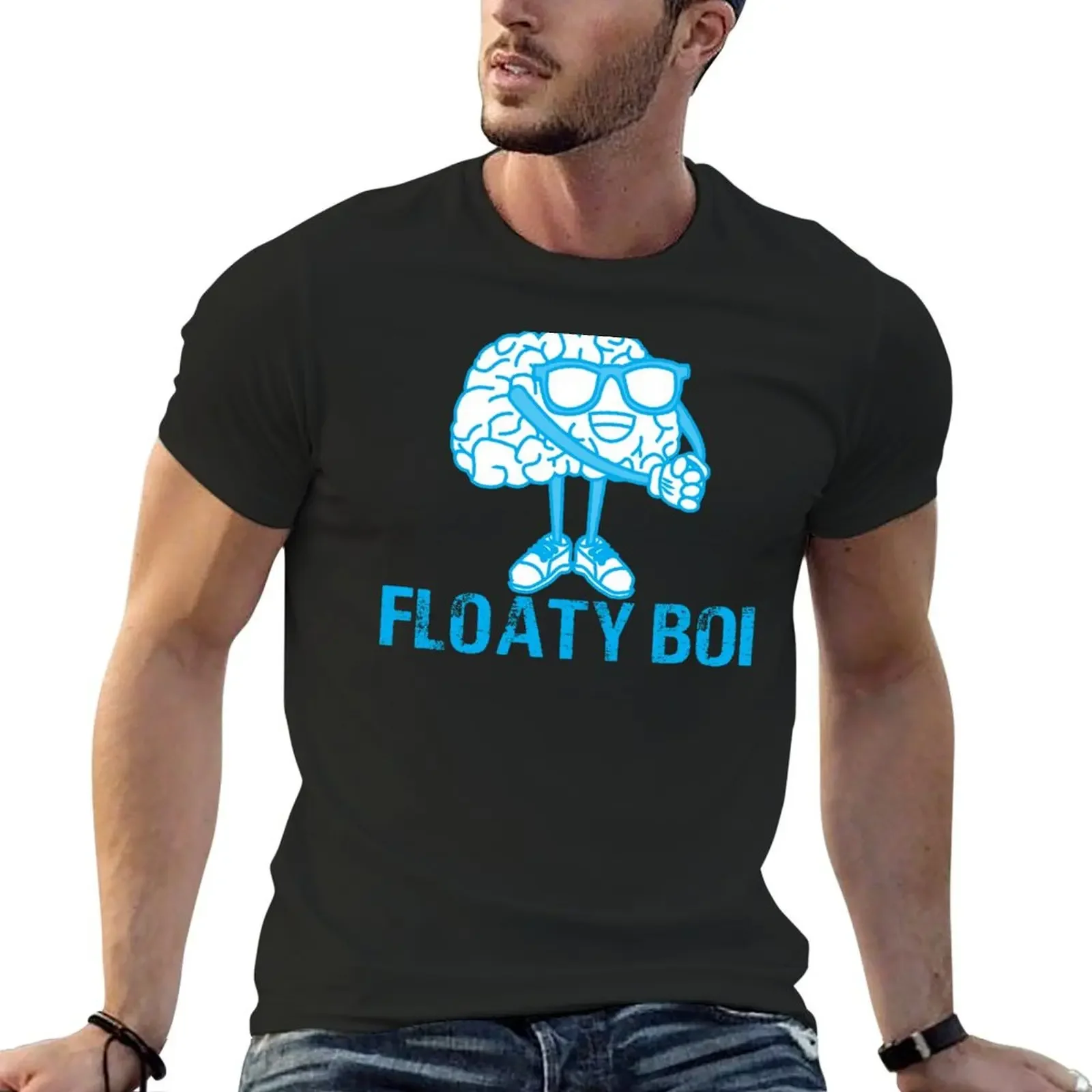 

Vintage Floaty Boi Typography and Funny Brain illustration T-Shirt vintage clothes customizeds mens designer clothes