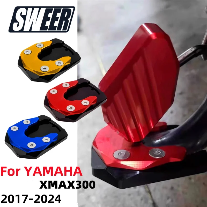 

Modified CNC Kickstand Foot Side Stand Extension Pad Support Plate For YAHAMA XMAX300 X MAX 300 Motorcycle Accessories