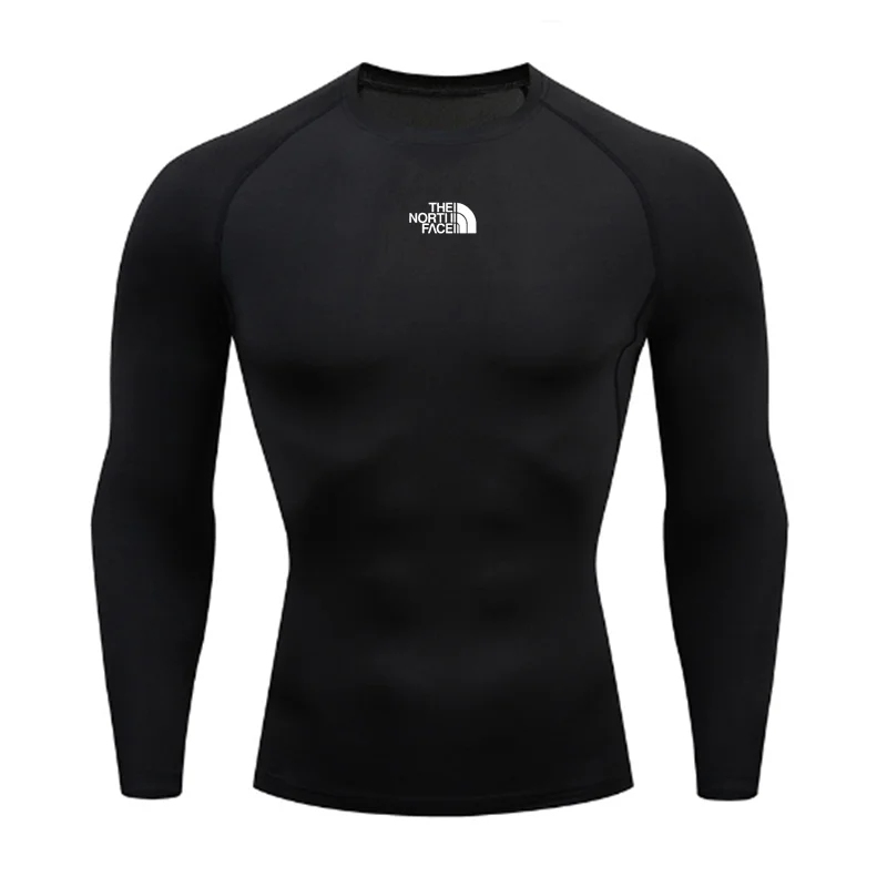 Mens Compression Base Layer Long Sleeve Top Athletic Gym Fitness Shirt Quick Dry Slim Fit Thermal Sportswear Running Workout Tee