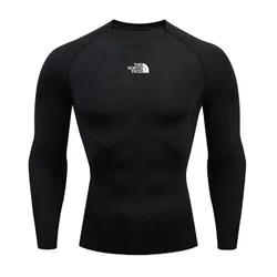 Mens Compression Base Layer Long Sleeve Top Athletic Gym Fitness Shirt Quick Dry Slim Fit Thermal Sportswear Running Workout Tee