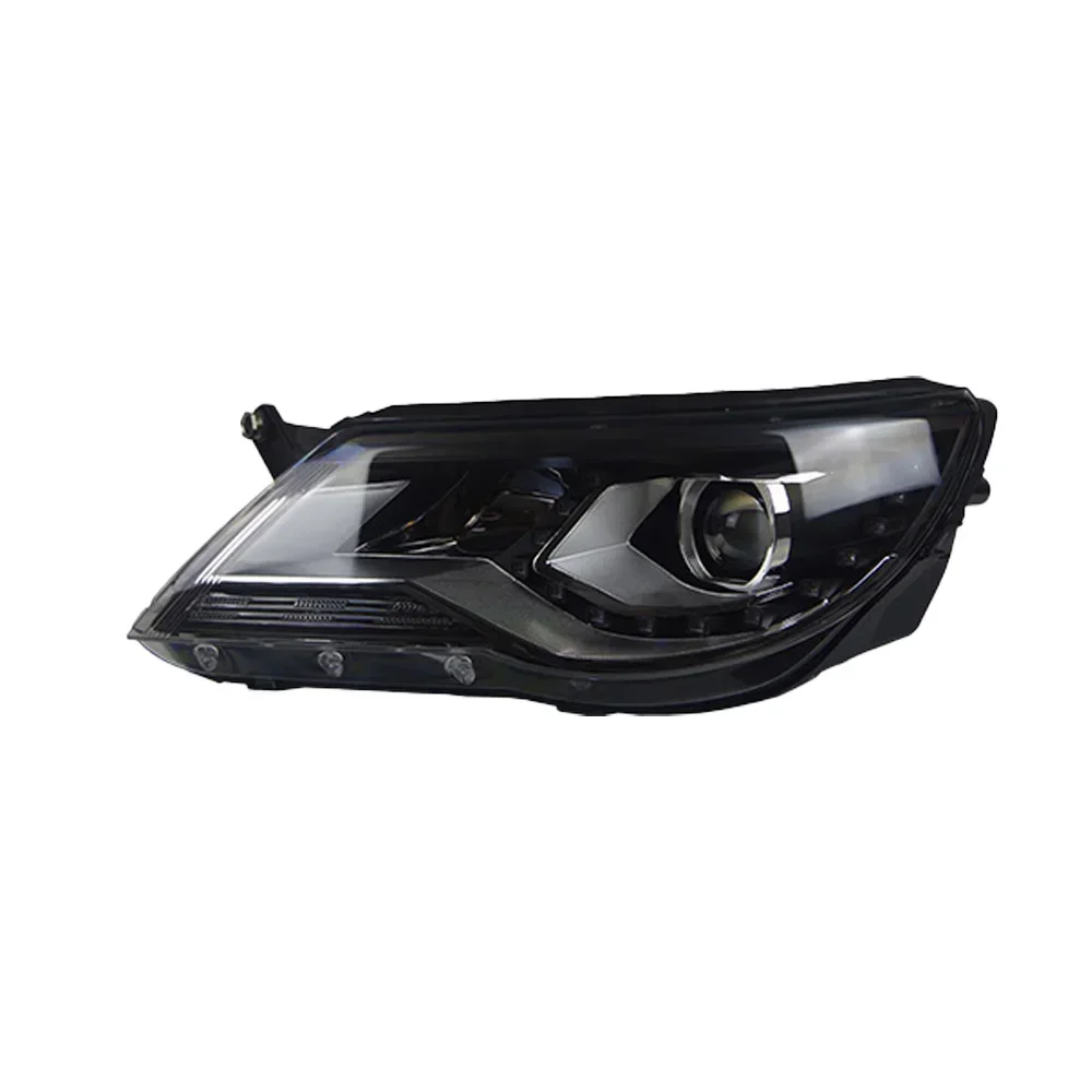 tuning cars Headlight For VW Tiguan 2010 Headlights LED DRL Running lights Bi-Xenon Beam Fog lights angel eyes Auto levels