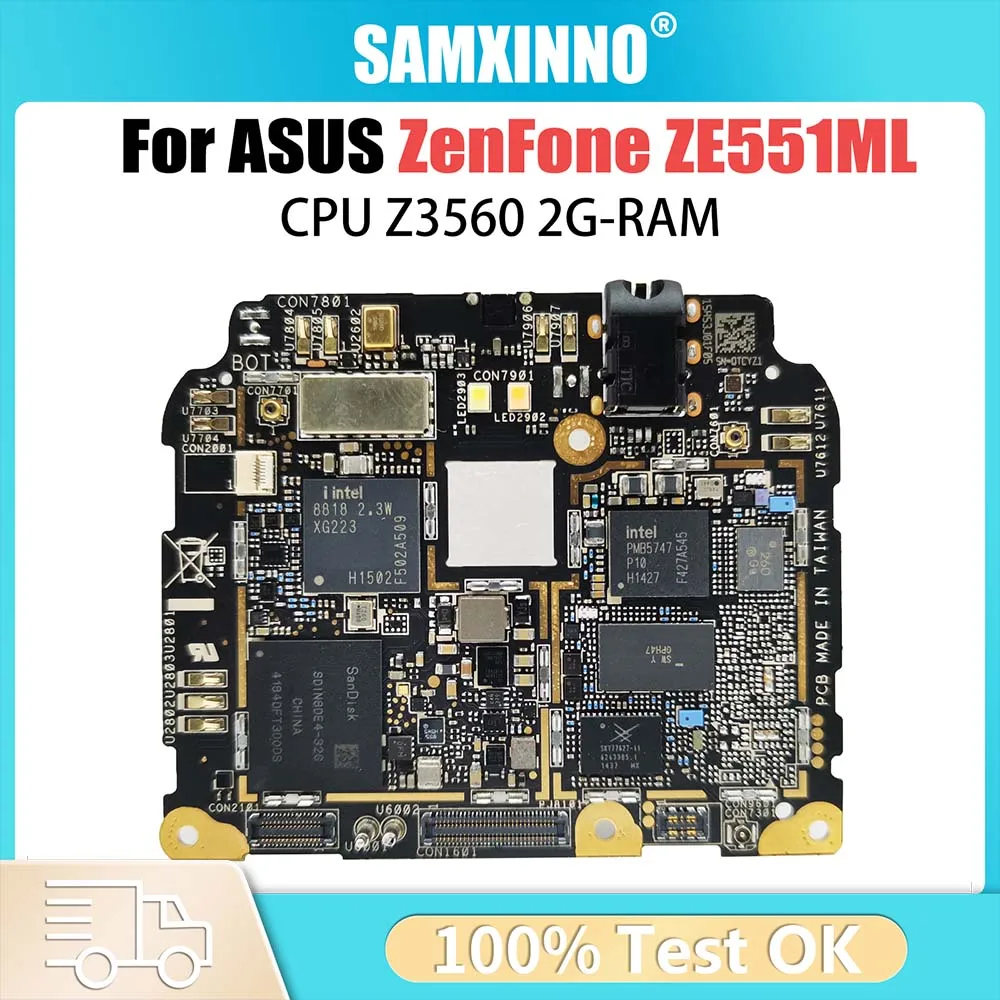 Computer Motherboard for ASUS ZE551ML Mainboard 2G RAM Z3560 CPU Logic Board Circuits Accessory Bundles