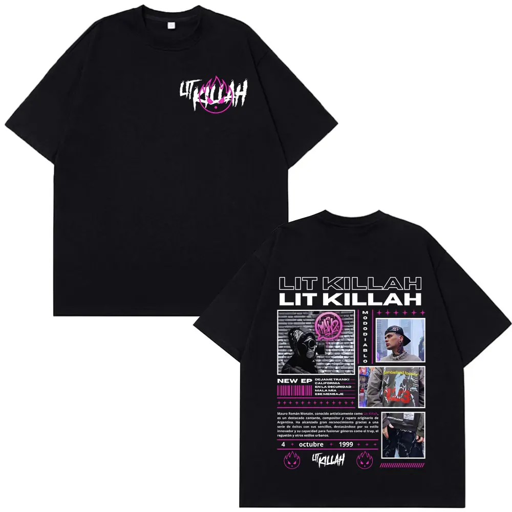 

Rapper Lit Killah MAWZ Album T-shirt Tour Merch Short Sleeve Tee Shirt Men Women Clothing Cotton Loose Comfort Hip-hop T-shirts