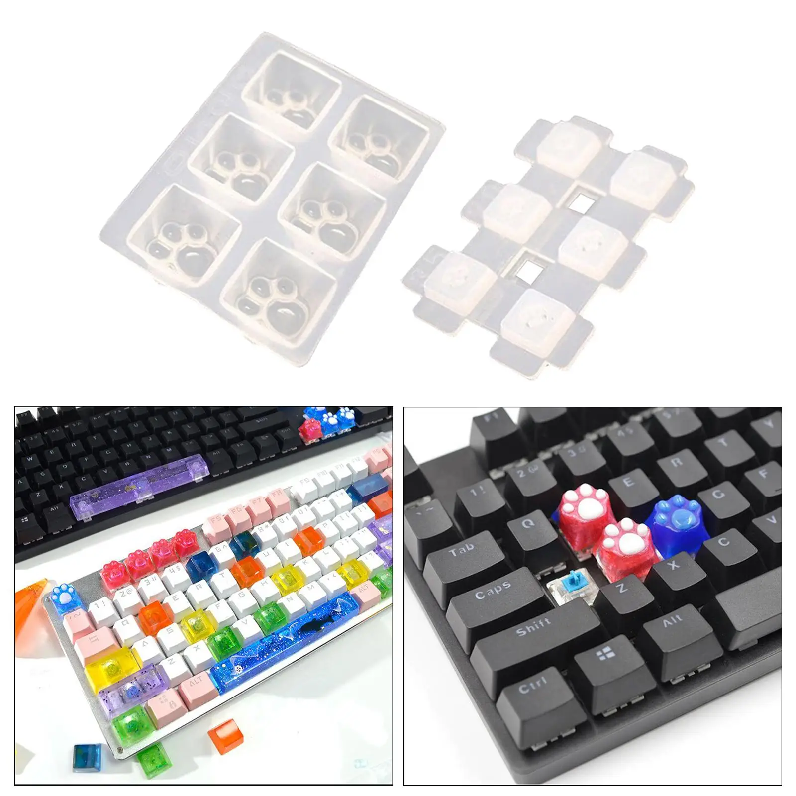 Premium Silicone Keycap Molds kit, Handmade Crystal Resin for Key Caps from