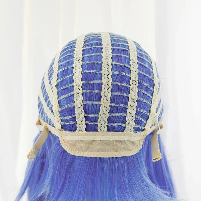 ROLECOS Gioco LOL Crystal Rose Sona Parrucca Cosplay 30 cm Colore Blu Parrucche da donna Capelli sintetici resistenti al calore