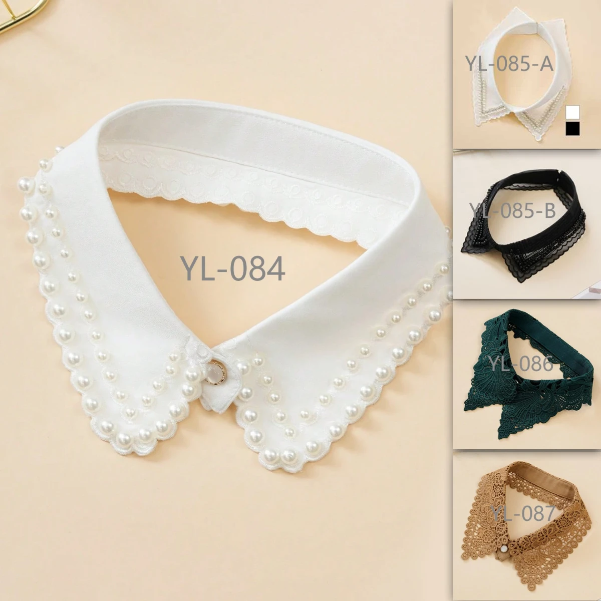 

Модный, универсальный и модный кружевной накладной воротник для женщин, украшенный бисером и выдолбленным дизайном. Это есть