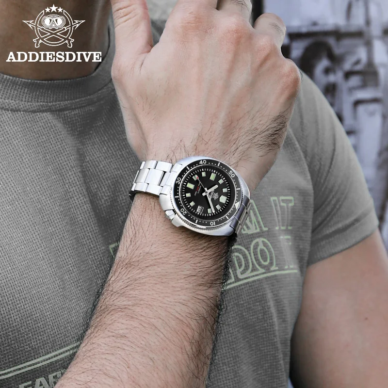 Addiesdive Watch Men New Diving Mens Mechanical Wristwatch Luxury Sapphire Glass Automatic Waterproof Watch reloj hombre