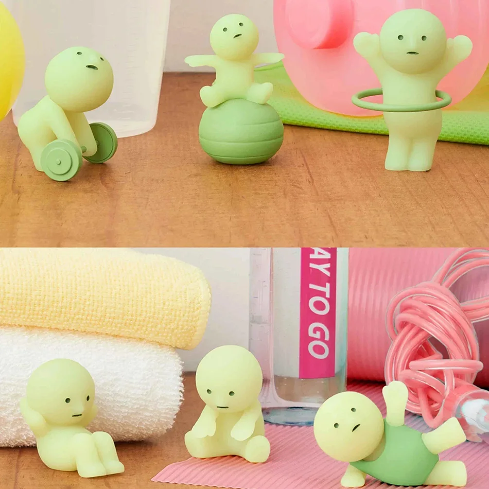 Überraschungsgeschenk Yoga Schlafzimmer-Serie Mehrfach-Puppe Grün Nachtleuchtend Mysteriöse Blindbox Actionfiguren Dekorationsmodell für Spielzeug