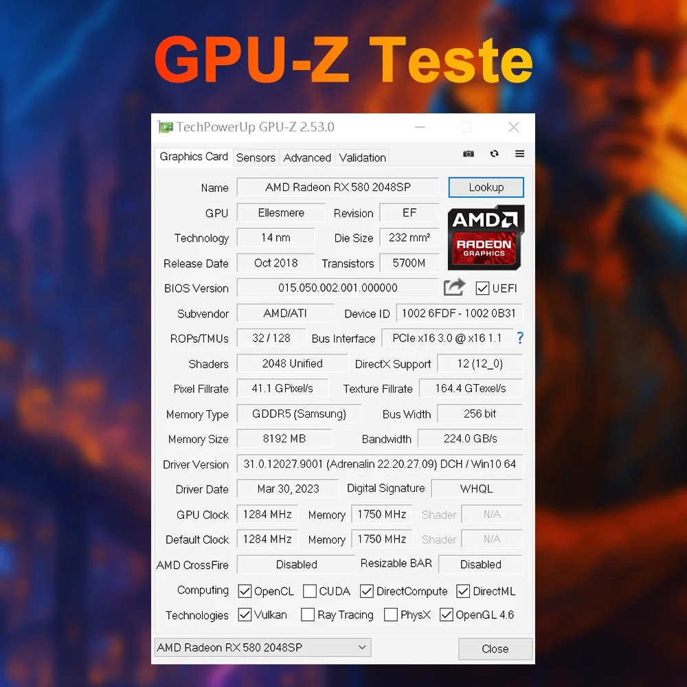SOYO AMD Radeon RX580 8GB Gaming-Grafikkarte 2048SP GDDR5 256Bit PCIE 3.0 x16 DP DVI RX580 8GB GPU Desktop-Computer-Videokarte – Detail 5