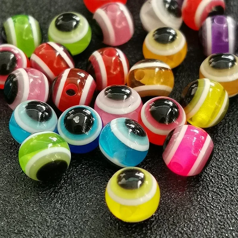 50pcs/lot Fish Eye Fishing Beads 6mm 8mm Mixed Color Luminous Carolina Rigs Taxes Rigs Fishing Beads DIY Kit Bass Fishing Tackle view 4