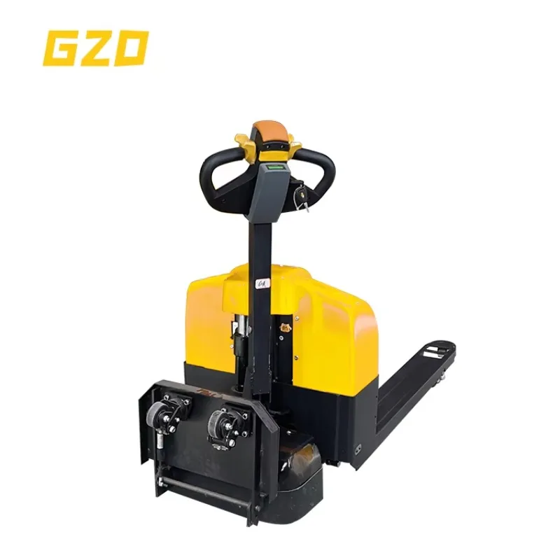 Factory Cheap Price Warehouse Use Mini Lifter Vertical Double Braces Lift Trolley Electric Stacker