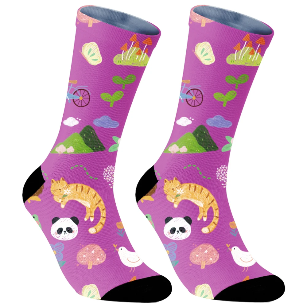 Chaussettes mi-mollet colorées à petits College pour Halloween, chaussettes confortables à la mode, trempées dans toutes les saisons, été, nouveau, 2024