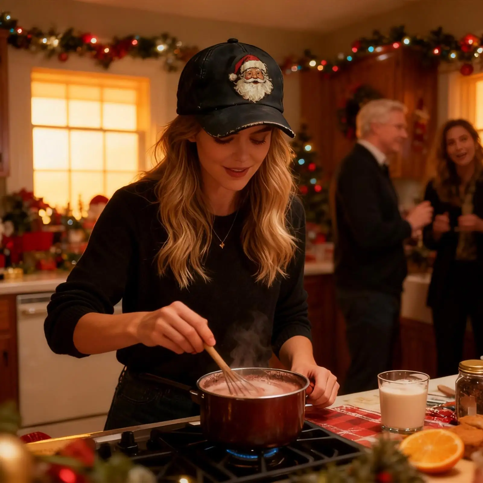 

Рождественские шапки с принтом Санта-Клауса, головной убор с регулируемым ремешком, солнцезащитные поля, рождественские шапки для мужчин, для гольфа, зимы