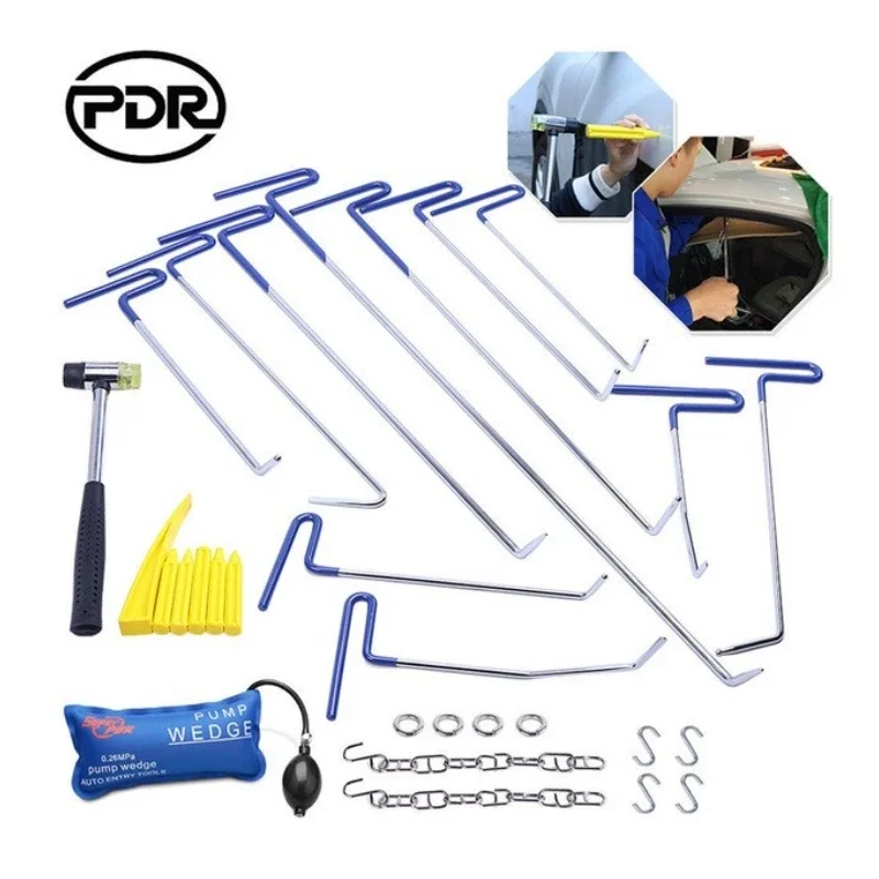 

Super PDR Tools Auto Dents Hook Rods Repair Set Car Dent Repair Kits For Work Shop