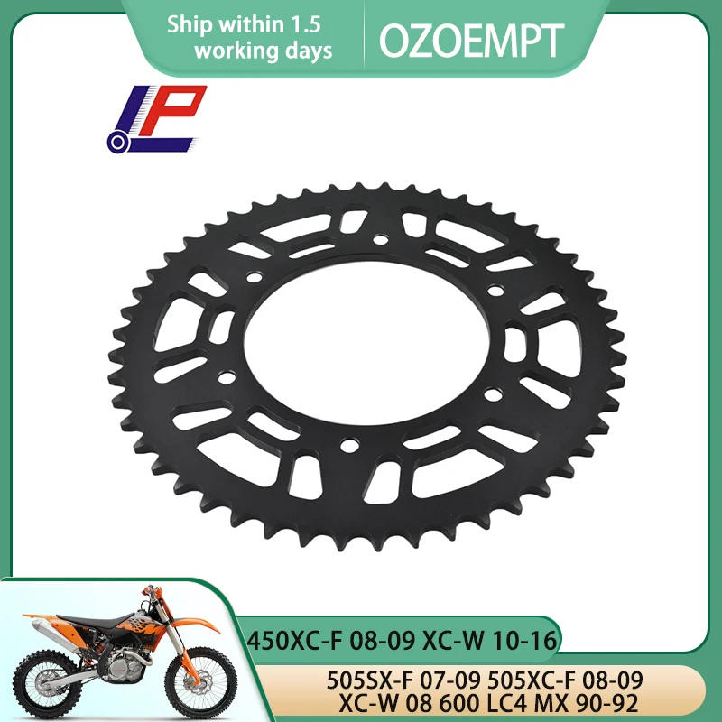 

OZOEMPT 520-52T Motorcycle Rear Sprocket Apply to 450XC-F 08-09 XC-W 10-16 505SX-F 07-09 505XC-F 08-09 XC-W 08 600 LC4 MX 90-92