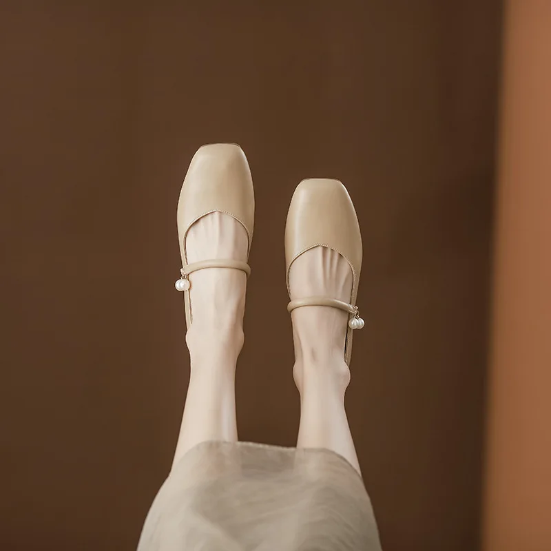 String de perles temporelles en caoutchouc PU, talons de sabot