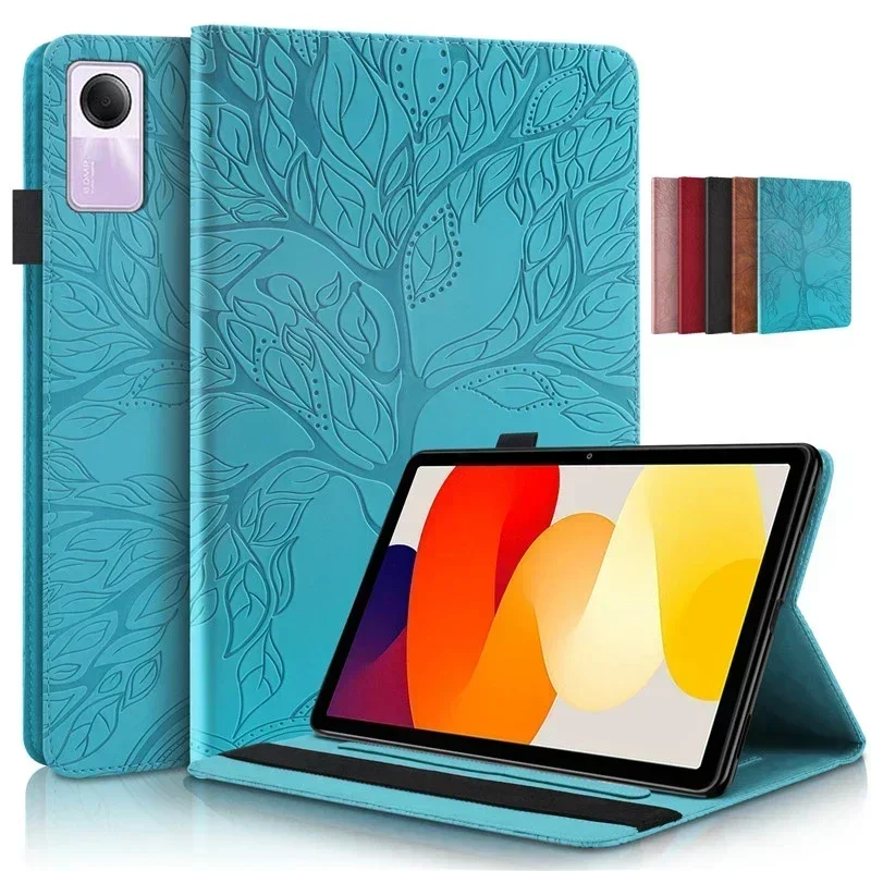 

3D Tree Embossed for Xiaomi Redmi Pad RedMiPad Tablet Funda 10.61 Flip Stand Soft TPU Cover for Funda Redmi Pad SE Case Tablet